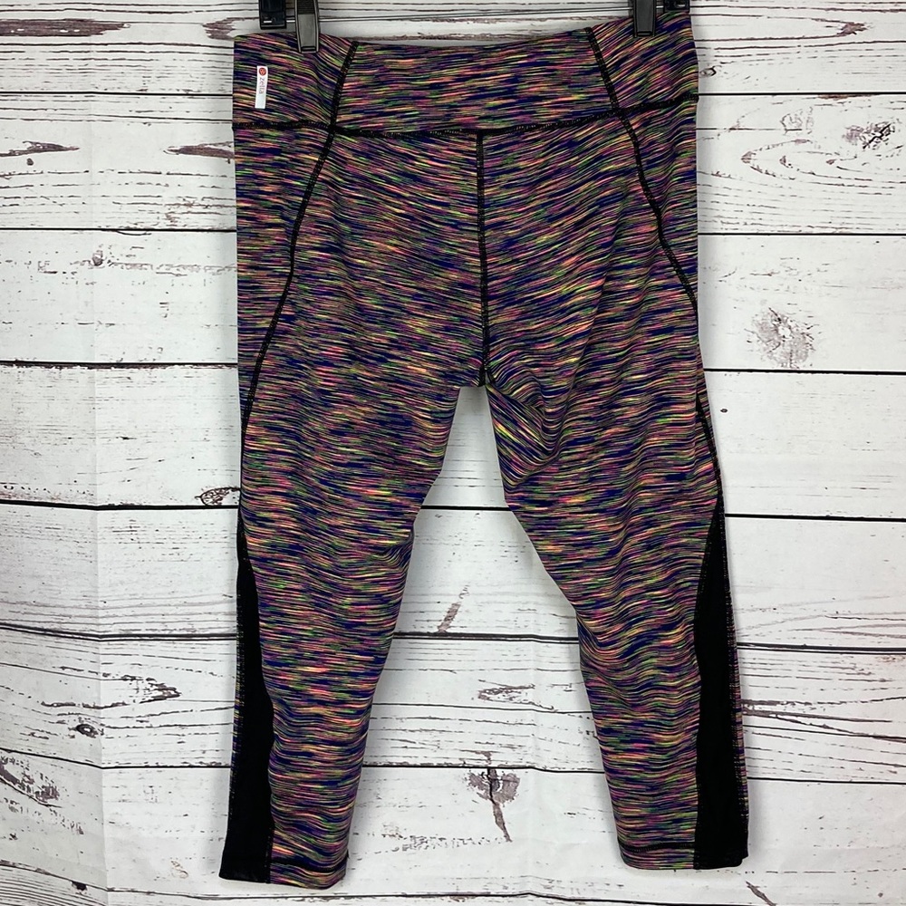 Zella Cosmic Colorful Capri Leggings Size Lg EUC - Picture 5 of 16